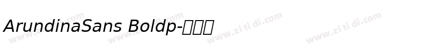 ArundinaSans Boldp字体转换
